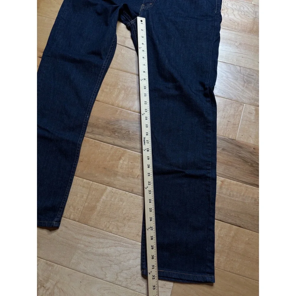 Levi's 513 Slim Straight Jeans Mens 36x32  Blue Dark Wash Stretch Denim